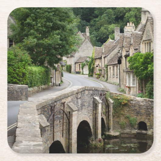 De brug in Castle Combe, onderzetter van het Veren (Voorkant)