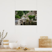 De brug in Castle Combe, poster van het Verenigd K (Keuken)