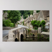 De brug in Castle Combe, poster van het Verenigd K (Voorkant)