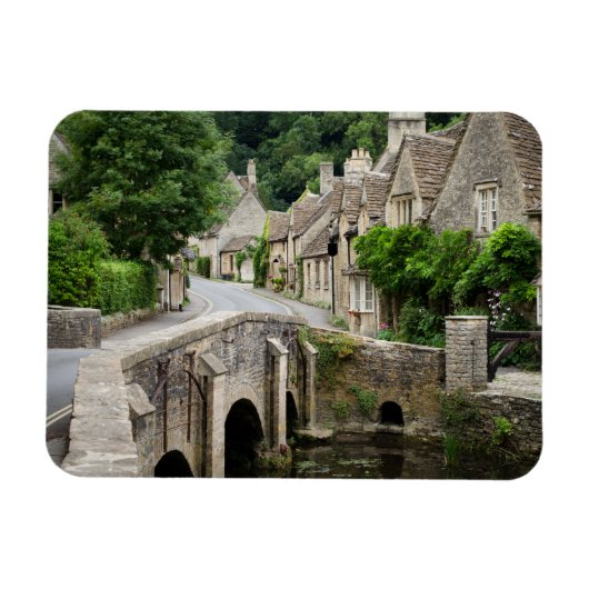 De brug in Castle Combe, UK rechthoekige magneet (Horizontaal)