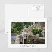 De brug in Castle Combe, UK text briefkaart (Voorkant / Achterkant)