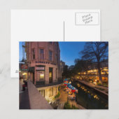 De brug in Dusk in het centrum van San Antonio 2 Briefkaart (Voorkant / Achterkant)