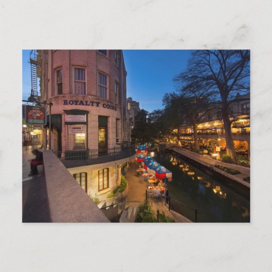 De brug in Dusk in het centrum van San Antonio 2 Briefkaart (Voorkant)