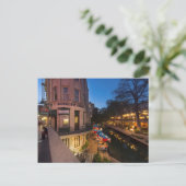 De brug in Dusk in het centrum van San Antonio 2 Briefkaart (Staand voorkant)