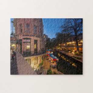 De brug in Dusk in het centrum van San Antonio 2 Legpuzzel