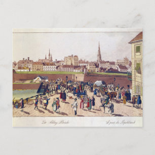 De brug in Leopoldstadt, Wenen, 1780 Briefkaart