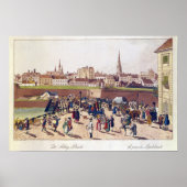 De brug in Leopoldstadt, Wenen, 1780 Poster (Voorkant)