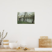 De brug in Mantes Poster (Keuken)