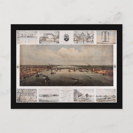 De brug in St. Louis Missouri Briefkaart (Voorkant)