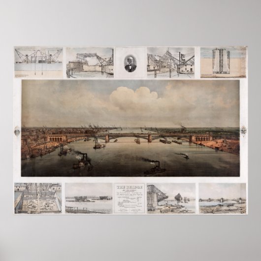 De brug in St. Louis Missouri Poster (Voorkant)
