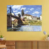 De brug in Villeneuve-la-Garenne Canvas Afdruk (Insitu (Woonkamer))