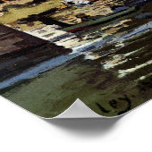 De brug in Villeneuve-la-Garenne Poster (Hoek)