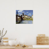 De brug in Villeneuve-la-Garenne Poster (Keuken)