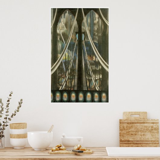 De brug, Joseph Stella Poster (Keuken)