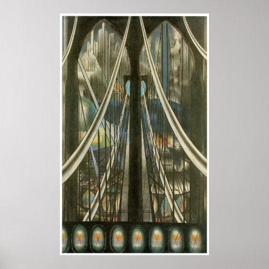 De brug, Joseph Stella Poster (Voorkant)