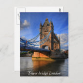 De brug Londen van de toren Briefkaart (Voorkant / Achterkant)