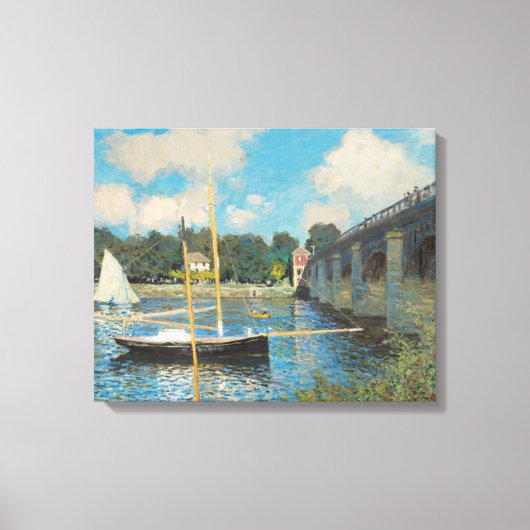 De brug naar Argenteuil door Claude Monet Canvas Afdruk (Voorkant)