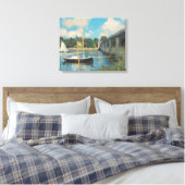 De brug naar Argenteuil door Claude Monet Canvas Afdruk (Insitu (Slaapkamer))