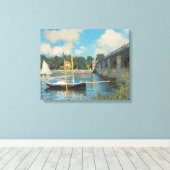 De brug naar Argenteuil door Claude Monet Canvas Afdruk (Insitu (Houten vloer))