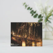 De brug over de rivier de Kwai (Nacht Uitzicht) Briefkaart (Staand voorkant)