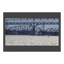 De brug over het Delaware River Poster