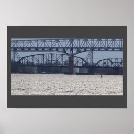 De brug over het Delaware River Poster