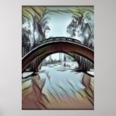 De brug over het water | AI Art Poster (Voorkant)