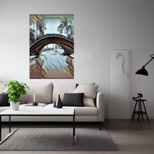 De brug over het water | AI Art Poster