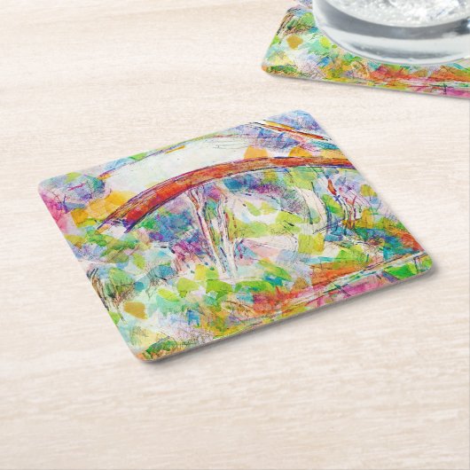 De brug, Paul Cezanne Kartonnen Onderzetters (Schuin)