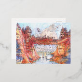 De brug stad folie feestdagen briefkaart (Voorkant / Achterkant)