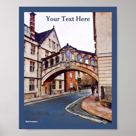 De brug tussen Sighs en Oxford Poster (Voorkant)