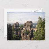 De Brug van Bastei in het Saksische briefkaart van (Voorkant / Achterkant)