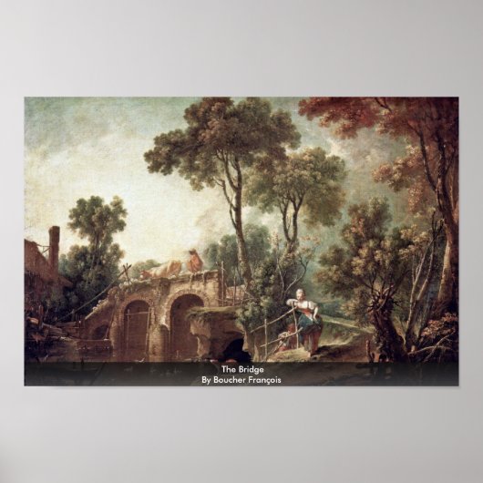 De brug van Boucher François Poster (Voorkant)