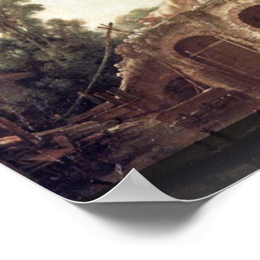 De brug van Boucher François Poster (Hoek)