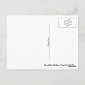 De Brug van Brooklyn bij Nacht, de Stad van New Briefkaart (Achterkant)