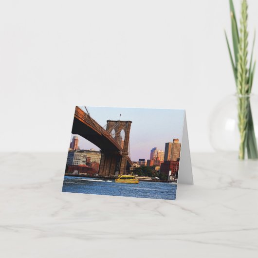 De Brug van Brooklyn in Originele Foto NYC Kaart (Voorkant)