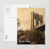 De Brug van Brooklyn van Brooklyn Briefkaart (Voorkant / Achterkant)