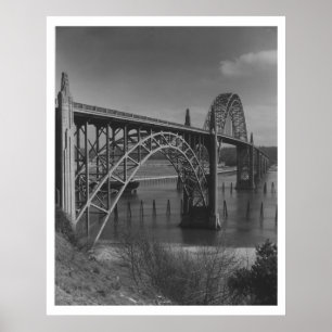 De Brug van de Baai van Yaquina de Vintage in van Poster