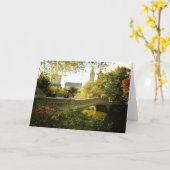 De Brug van de boog in de Herfst, Central Park, de Kaart (Gele Bloem)