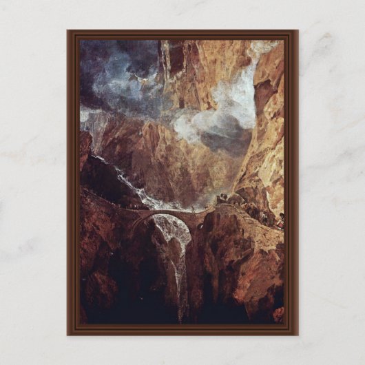 De brug van de Duivel, St. Gotthard, van Turner Jo Briefkaart (Voorkant)