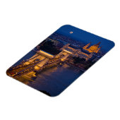 De Brug van de ketting en Volledige Maan bij nacht Magneet (Linkerzijde)