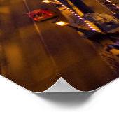 De Brug van de ketting en Volledige Maan bij nacht Poster (Hoek)