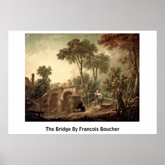 De brug van Francois Boucher Poster (Voorkant)