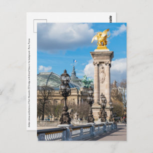 De brug van Grand Palais en Pont Alexandre III - P Briefkaart