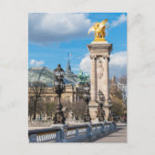 De brug van Grand Palais en Pont Alexandre III - P Briefkaart (Voorkant)