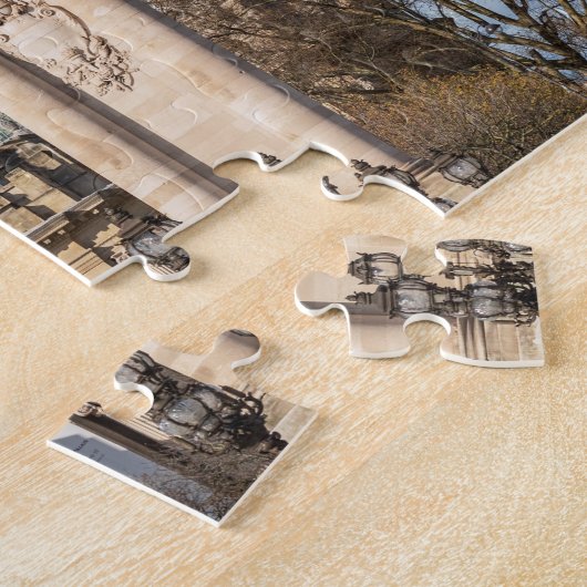 De brug van Grand Palais en Pont Alexandre III - P Legpuzzel (Zijkant)