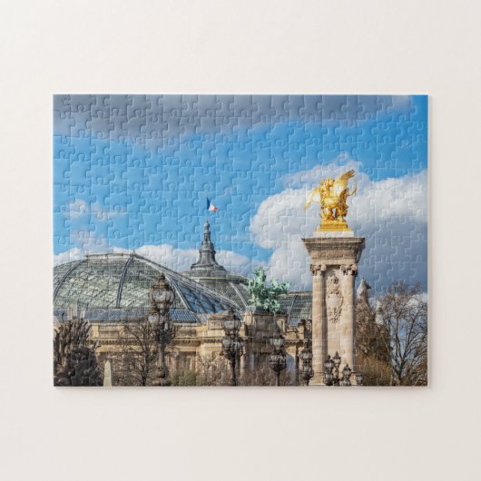 De brug van Grand Palais en Pont Alexandre III - P Legpuzzel (Horizontaal)