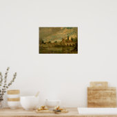 De brug van Harnham en de kathedraal van Salisbury Poster (Keuken)