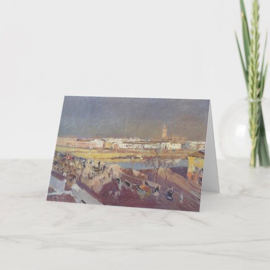 De brug van Joaquín Sorolla- Triana, Sevilla Kaart (Voorkant)