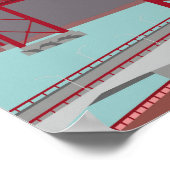 De brug van Lissabon in stijl Poster (Hoek)